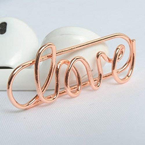 JANOU Love Paper Clips Metal Card File Note Clips for Office School Wedding Decoration Pack 20pcs - Image 3